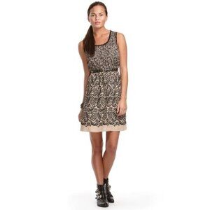 Rodarte for Target Dress Women's S Black Tan Lace Print A-Line Mini